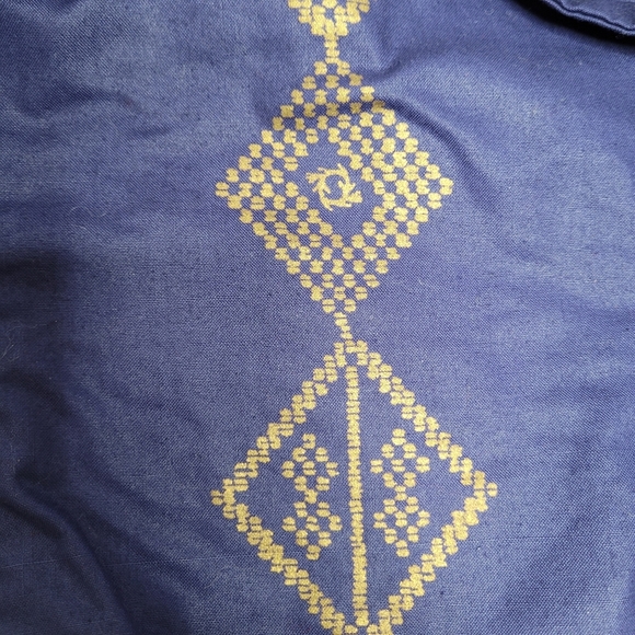 Handmade purple and gold cropped tube top with bow - Picture 6 of 8